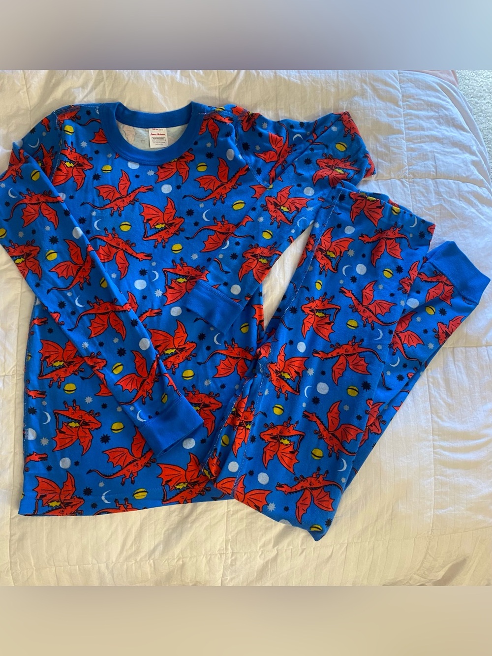 NEW HANNA ANDERSSON LONG JOHNS PAJAMAS SPACE DRAGONS
in ORGANIC COTTON - Picture 3 of 5